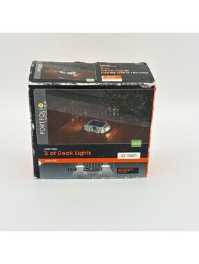 Portfolio solar 2 pack Deck Lights, Silver Finish